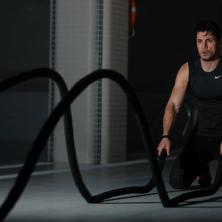 Modern fitness club interior